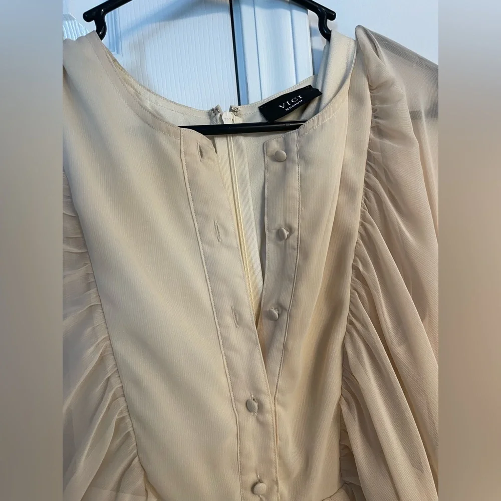 Vici Almost Lover Button Down Ruffle Dress - Picture 5 of 6